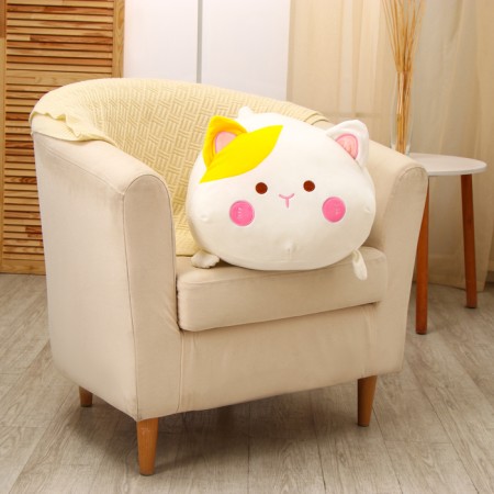 Soft toy "cat", 70 cm, beige color-2