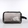 Cosmetic bag with lightning, black/transparent color