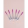 Candles for the Cake "High Spiral", 6 pcs, pink gradient, silver, blue