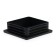 The plug for a square pipe is internal 80x80, the color is black