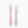 A set of spoons for feeding silicone "cute beasts", from 5 months, 2 pcs., Pink color + purple