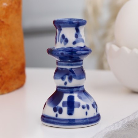 Candlestick, gzhel 6 cm
