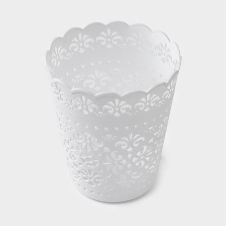 Plastic basket for storage "Lace Pattern", 11 × 11 × 14 cm, color mix-1