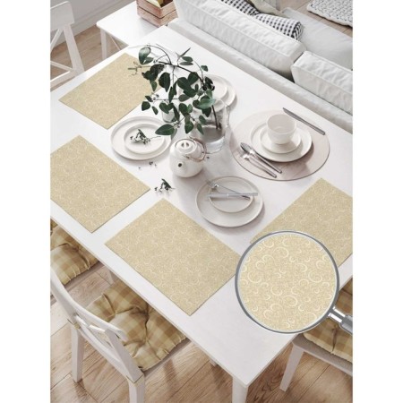 A set of napkins for setting the table "Classic ornament", rectangular, size 32x46 cm, 4 pcs-1