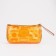 Cosmetic bag with a handle, orange color