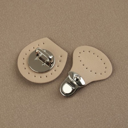 Bag -staple, sewing, 6 × 4 cm, beige/silver color-2