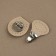 Bag -staple, sewing, 6 × 4 cm, beige/silver color