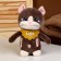 Soft toy "cat", with pockets, 24 cm, brown color