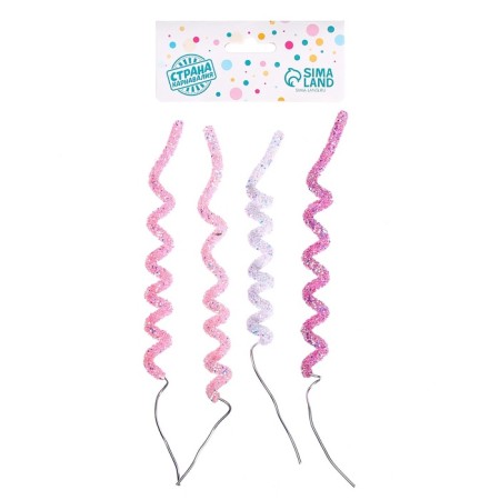 Jewelry for the cake "spirals", stretch, pale pink-2