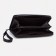 Male purse with zipper, department for bills, for maps, for coins, black color