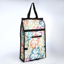 Folding bag on Velcro, 2 wheels, colorful color