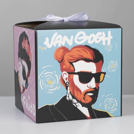 Gift folding box, packaging, ART, 18 x 18 x 18 cm-2