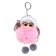 Soft toy "Puppet Model" on a key fob, 16 cm, pink color