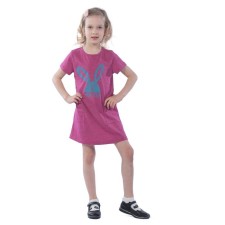 CHRUM dress for girls, height 98 cm, fuchsia color