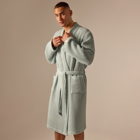 Wafel bathrobe male SL Home: BOHO "Azzura", size XL, 100% cotton, 280 g/m2-1