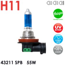 Лампа автомобильная H11 43211 SPB 12V 55W CELEN, Halogen Sapphire + 35% Long life, UV-stop