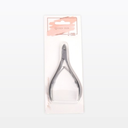 Manicure nippers for cuticle, double spring, 9.5 cm, blade length - 10 mm, on the blist, silver color-3