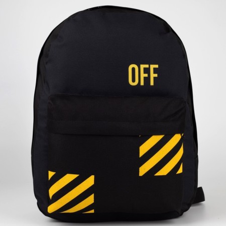Backpack school youth Off, 33x13x37 cm, lightning department, external pocket, black color-4