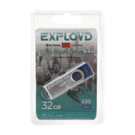 Flashka Exployd 530, 32 GB, USB2.0, Thu up to 15 MB/s, PLO up to 8 Mb/s, blue