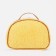Cosmetic bag on lightning, with a lodge, yellow color