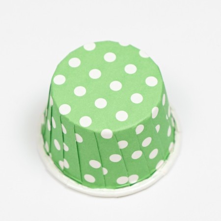 Muffin baking uniform, green in white peas, 3.8 x 3 cm-2