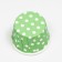 Muffin baking uniform, green in white peas, 3.8 x 3 cm