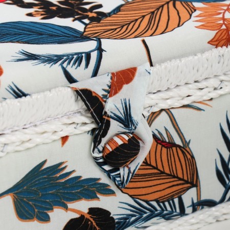 Casket for needlework "Tropical leaves" 24x16x11 cm-1