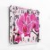 Carty clock is wall, series: flowers, "pink orchids with a pattern", 30 x 40 cm