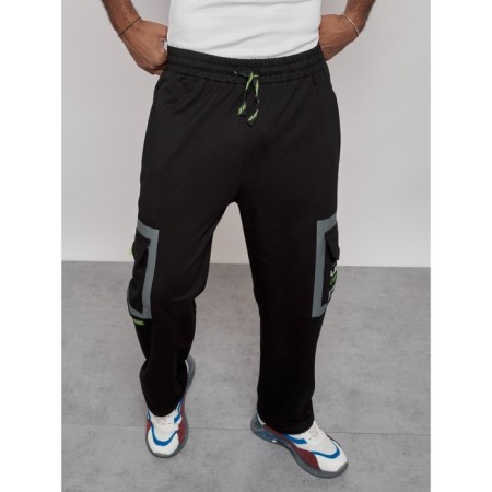 Sports male trousers, size 52, black color-15