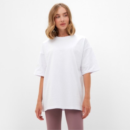 Women's T-shirt Basic Line Color White, Rr. 48