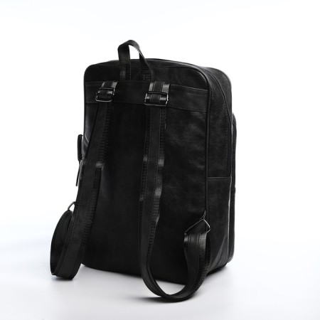 Male backpack on a zipper, 2 outer pockets, color gray color-2