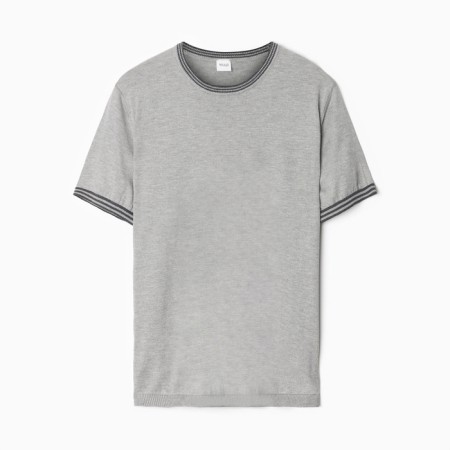 Jumper men's short sleeve Minaku Regular Fit: Color Gray Melange, Rr. 48-6