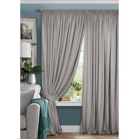 Set of curtains on braid Pudra, size 400x270 cm