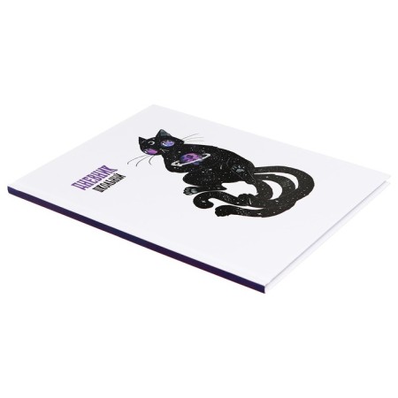Diary of a solid cover 1-11 grade 48 sheets, "space cat", cardboard cover 7BC, matte lamination, selective UV-fluid, cheat sheet-1