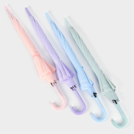 Umbrella - semi -automatic “pastel” cane, 8 knitting needles, r = 47 cm, color mix-5