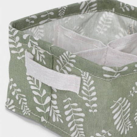 Organizer for linen of the share Leaves, 4 cells, 20 × 20 × 11 cm, green color-3