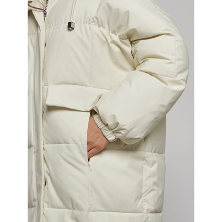 Coat insulated winter female, size 48, beige color-10