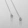 Hanging earrings Xuping contact, white color in silver