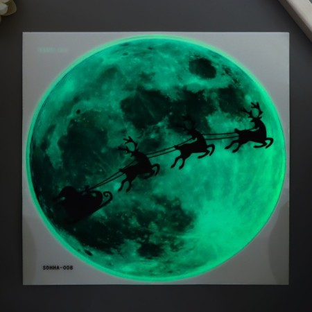 Sticking plastic interior phosphorus "Sani with denses against the background of the moon" 20x20.5 cm-2