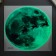 Sticking plastic interior phosphorus "Sani with denses against the background of the moon" 20x20.5 cm