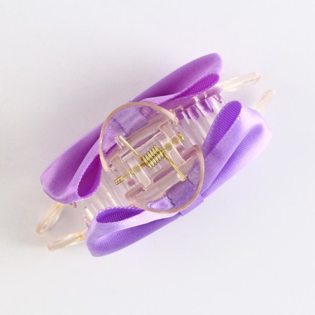 Hair crab with textile decor "The most beautiful", 6 x 3.8 x 3.2 cm-4