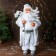 Santa Claus "with a Christmas tree with balls and gifts" 60 cm, silver