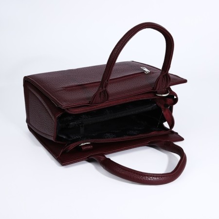 Female bag Textura, tout, medium size, burgundy color-6