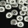 Button, 4 punctures, d = 12 mm, white/silver color