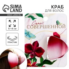 Краб для волос «Самой совершенной», 5 х 5 см