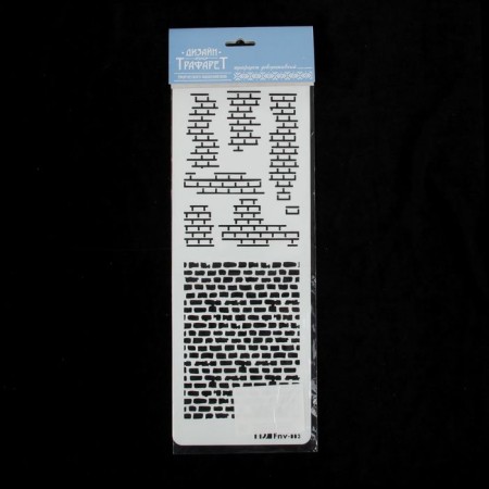 Stone -back stencil "Brick masonry" plastic, 11.5x32 cm-1
