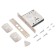 The cut -shaped lock without handles "Elbor" 1.04.06.5.5.k Flint 5 cl., Color nickel