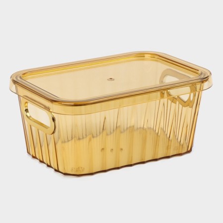 Storage container with a lid "City", 18 × 13 × 8 cm, color mix-1