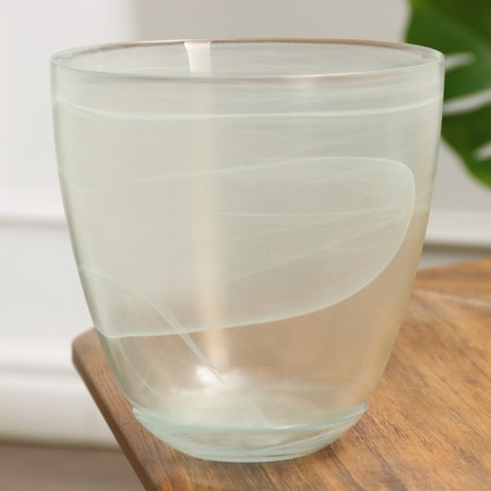 Flower pot with pallet No. 5 Alabaster white 3 l