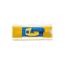 Nozzle for mop, flat microfiber, yellow/white color, 40 cm, set with a holder